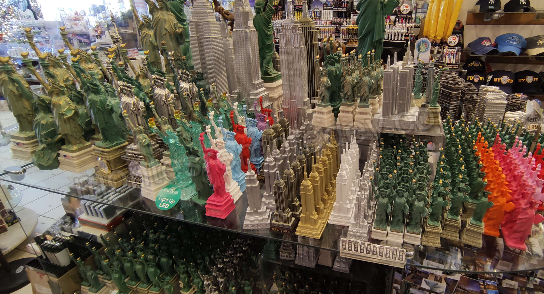Statue of Liberty and Empire State figures